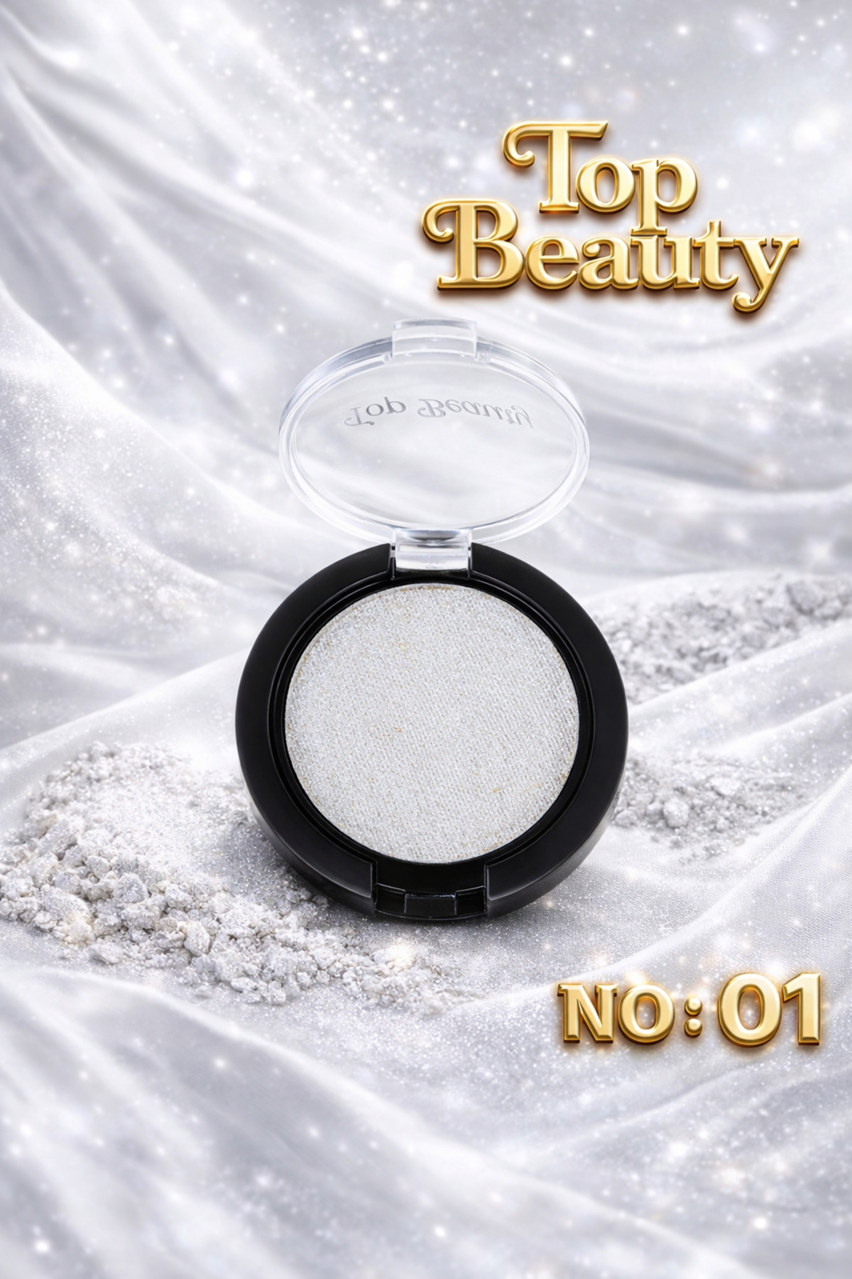 Top beauty Işıltılı Tekli Göz Farı – Beyaz No:01 (Eyeshadow)