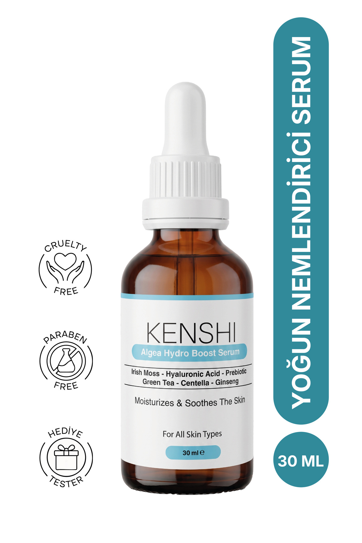 Kenshi Irlanda Yosunu & Hyalüronik Asit & Yoğun Nemlendirici Ve Yatıştırıcı & Canlandırıcı Serum 30 ml