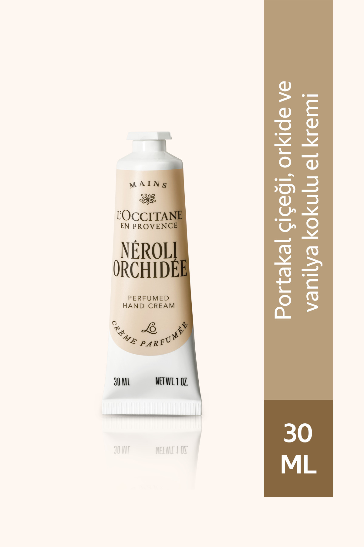 L'Occitane Néroli Orchidée Parfümlü El Kremi, Shea Yağı, Vanilya ve Portakal Çiçeği Özü İçeren Besleyici ve Nemlendirici, 30 ml