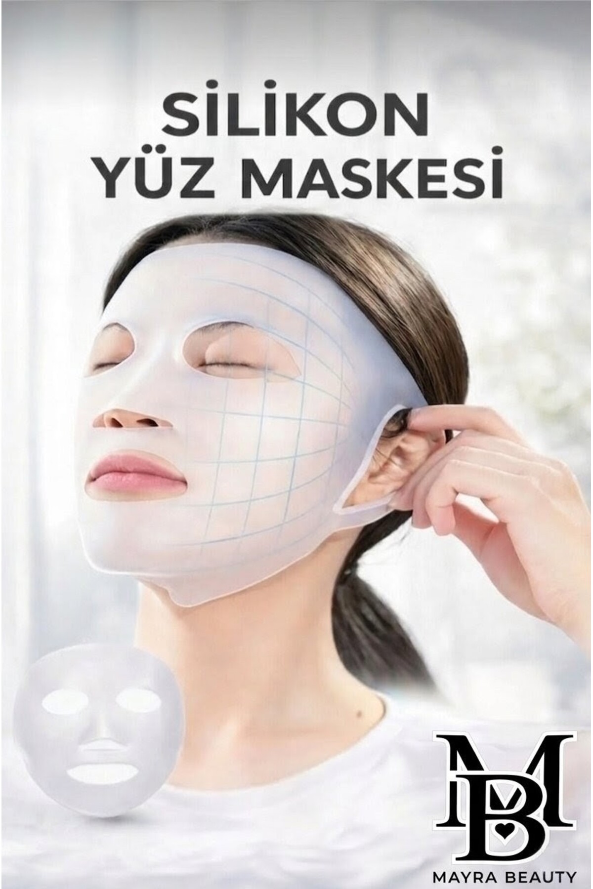 PİRAYE AKSESUAR Silikon Yüz Maskesi & Sabitleyici - Kağıt Maske Sabitleme Rahat Esnek