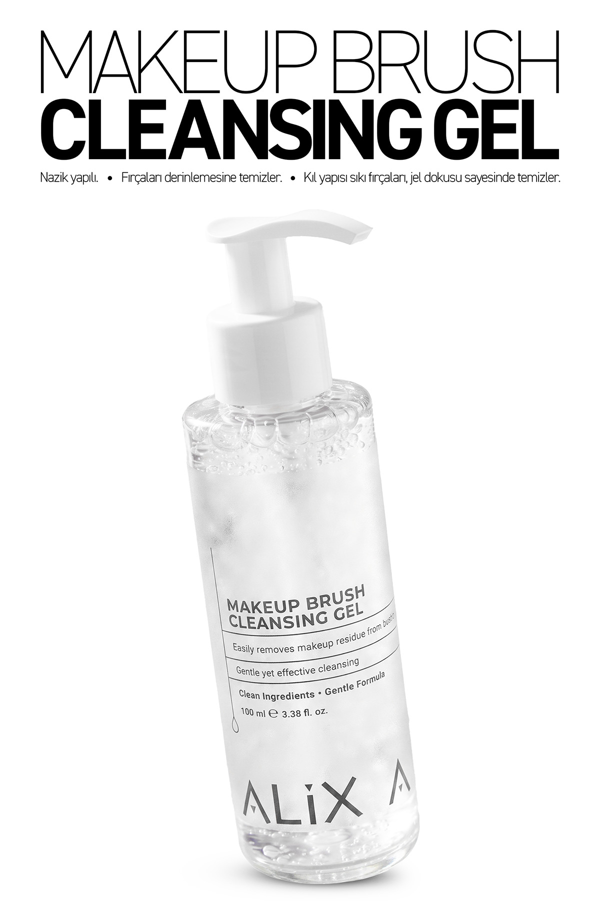 Alix Avien Güçlü & Arındırıcı Temizleyici Etki Makyaj Fırçası Temizleme Jeli - Makeup Brush Cleansing Gel 100ML