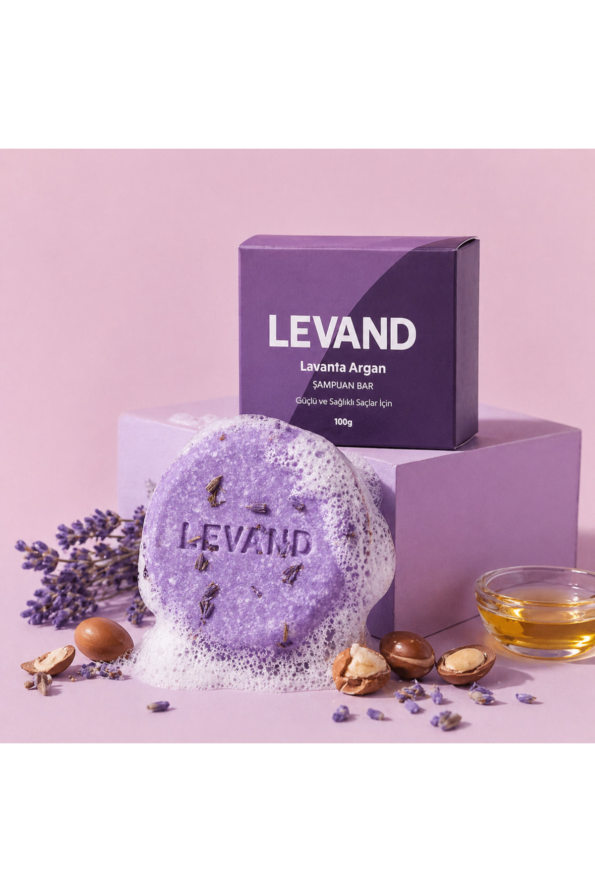 Levand Lavanta & Argan Yağı KATI ŞAMPUAN 100 GR