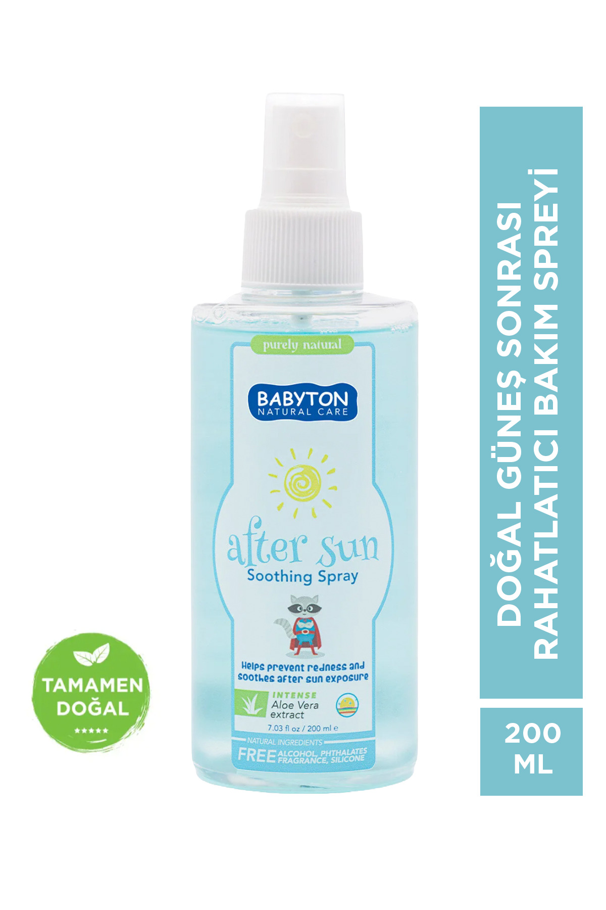 BABYTON Doğal Güneş Sonrası Rahatlatıcı Bakım Spreyi 200 ml