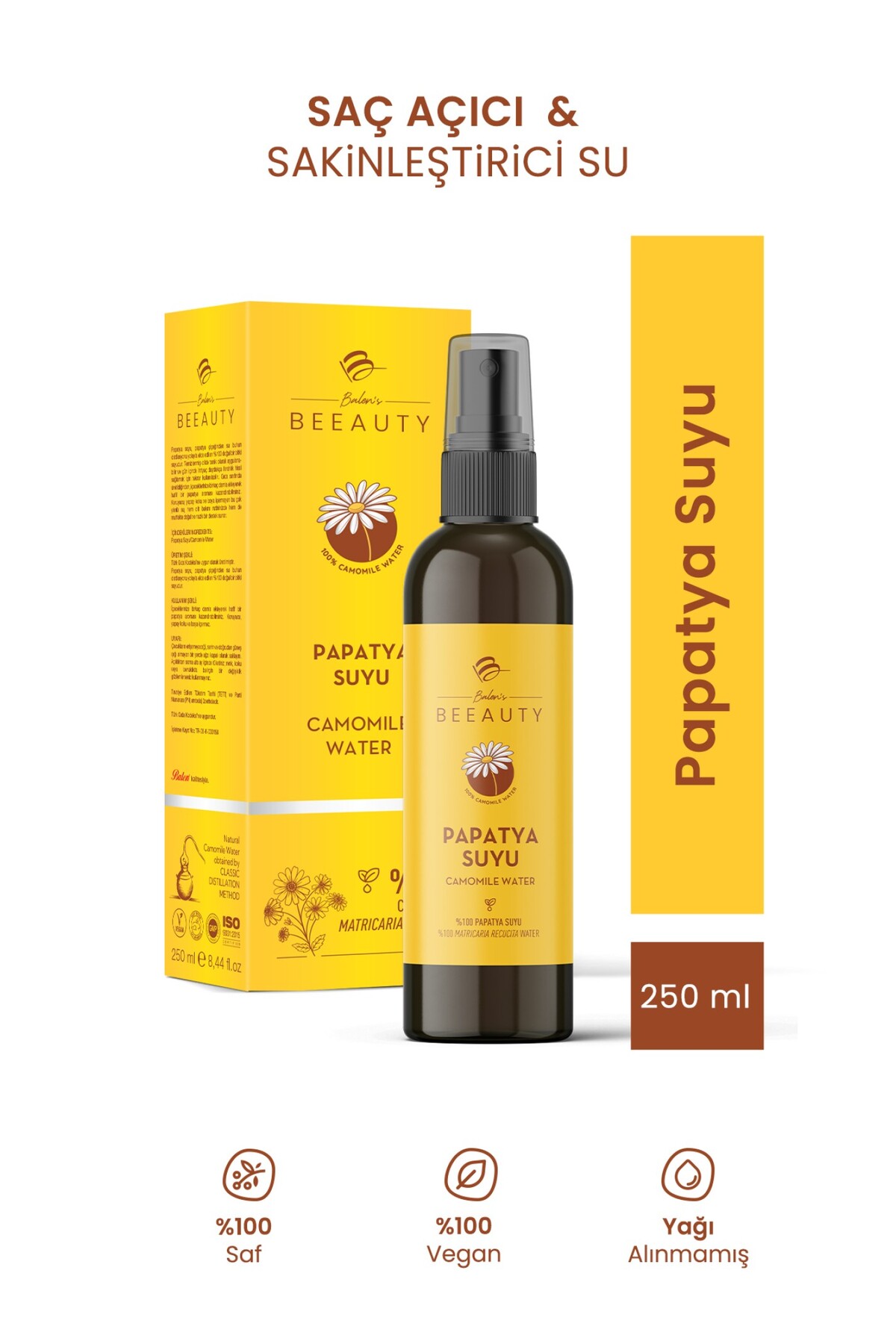 Balen's Beeauty SAF PAPATYA HİDROSOLÜ * 250 ML