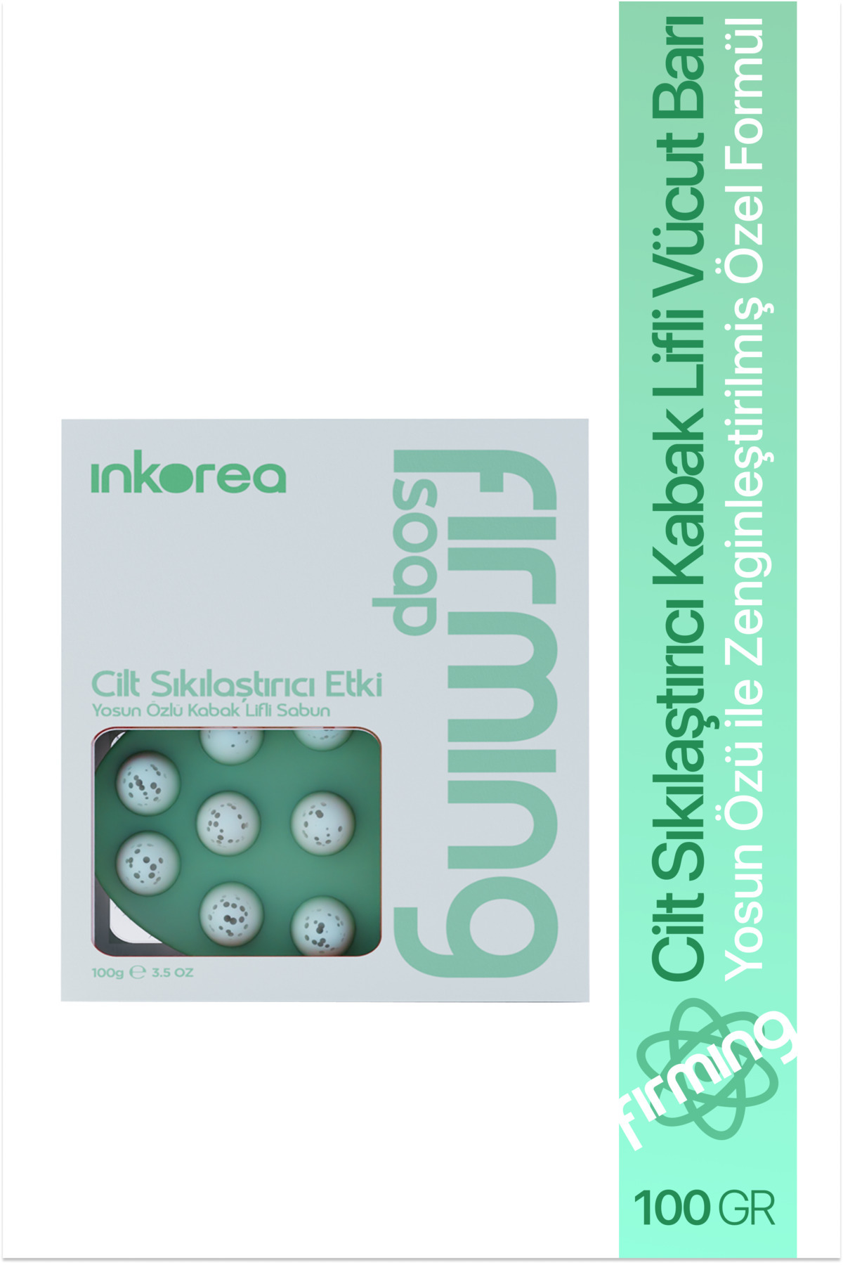 inkorea Firming Soap Çatlak Karşıtı Cilt Sıkılaştırıcı Ve Yosun Özlü Kabak Lifli Sabun