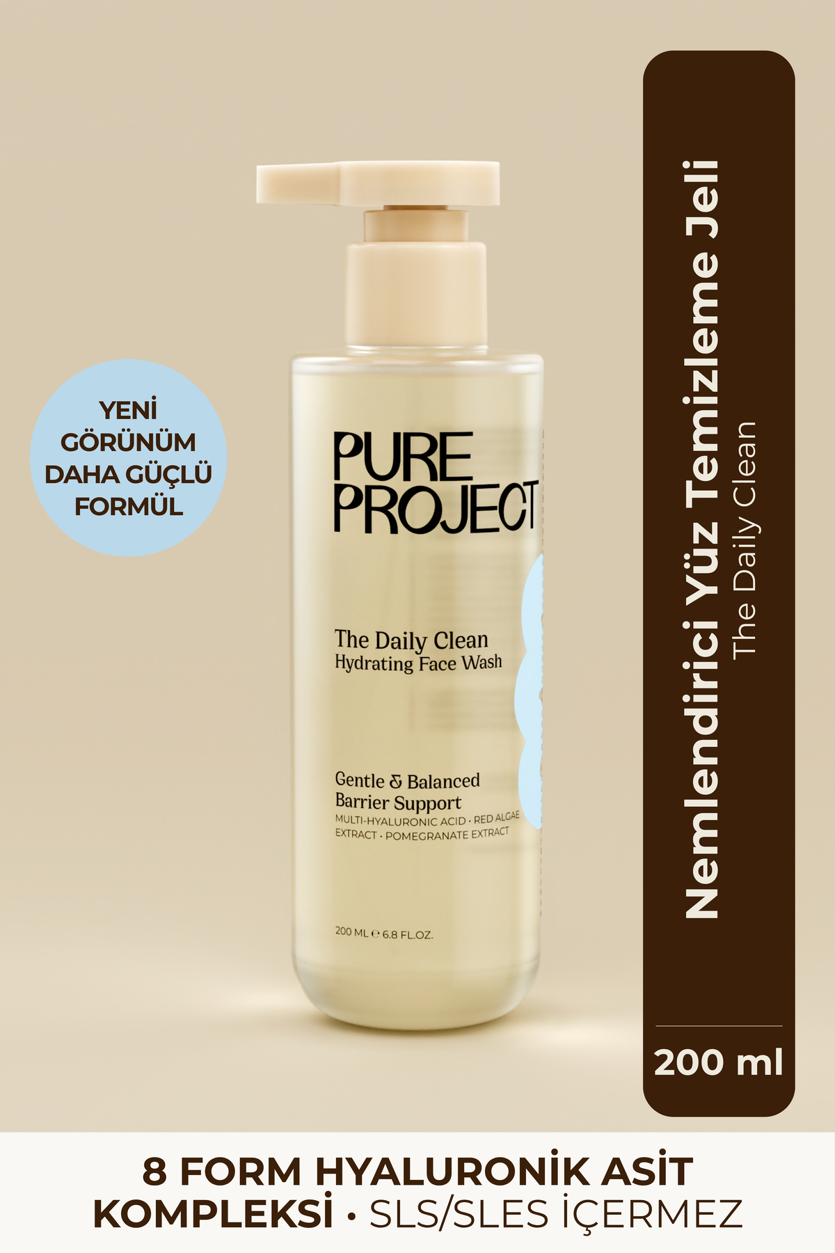 Pure Project Kokusuz Yüz Temizleme Jeli 200 ml | Nazik Temizleme & Hassas Ciltlere Uygun