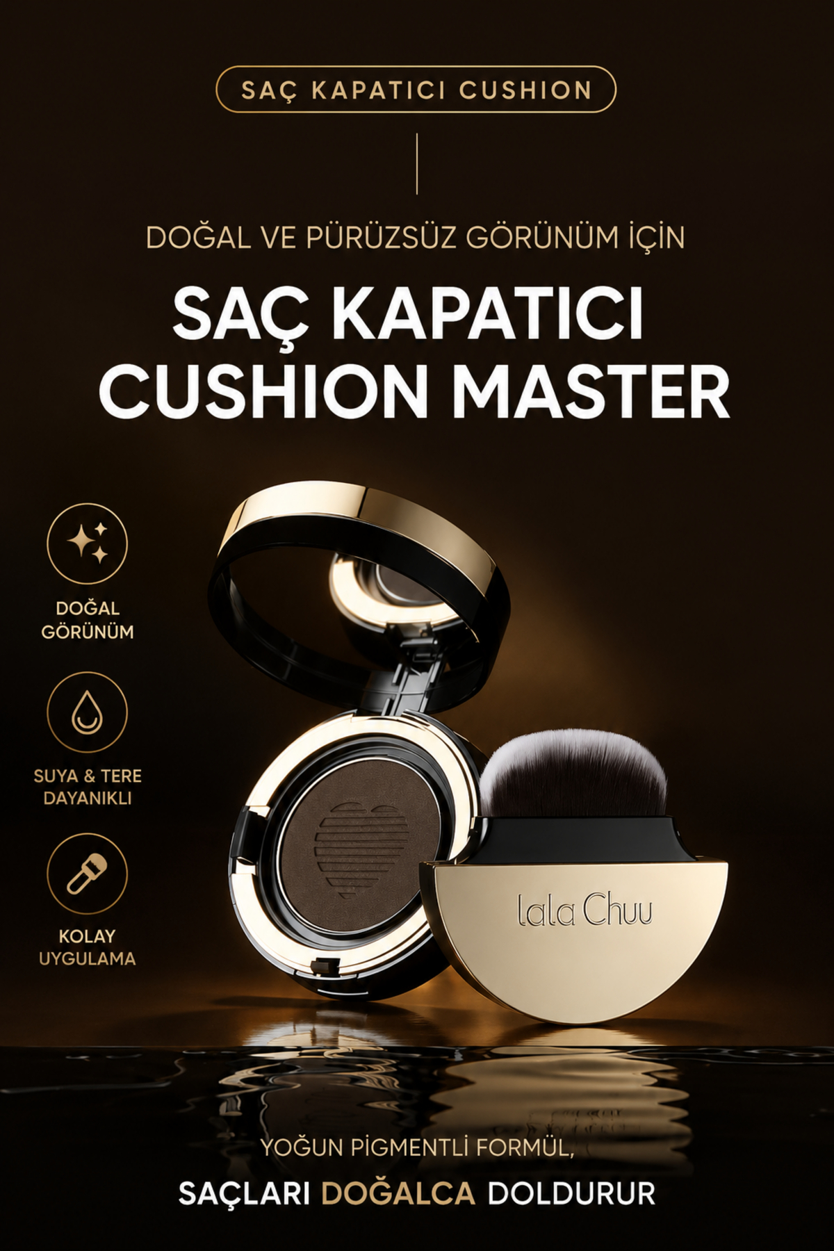 LALACHUU Hair Cushion Master Saç Dipleri için Doğal Dolgunlaştırıcı Pratik Saç Kapatıcı