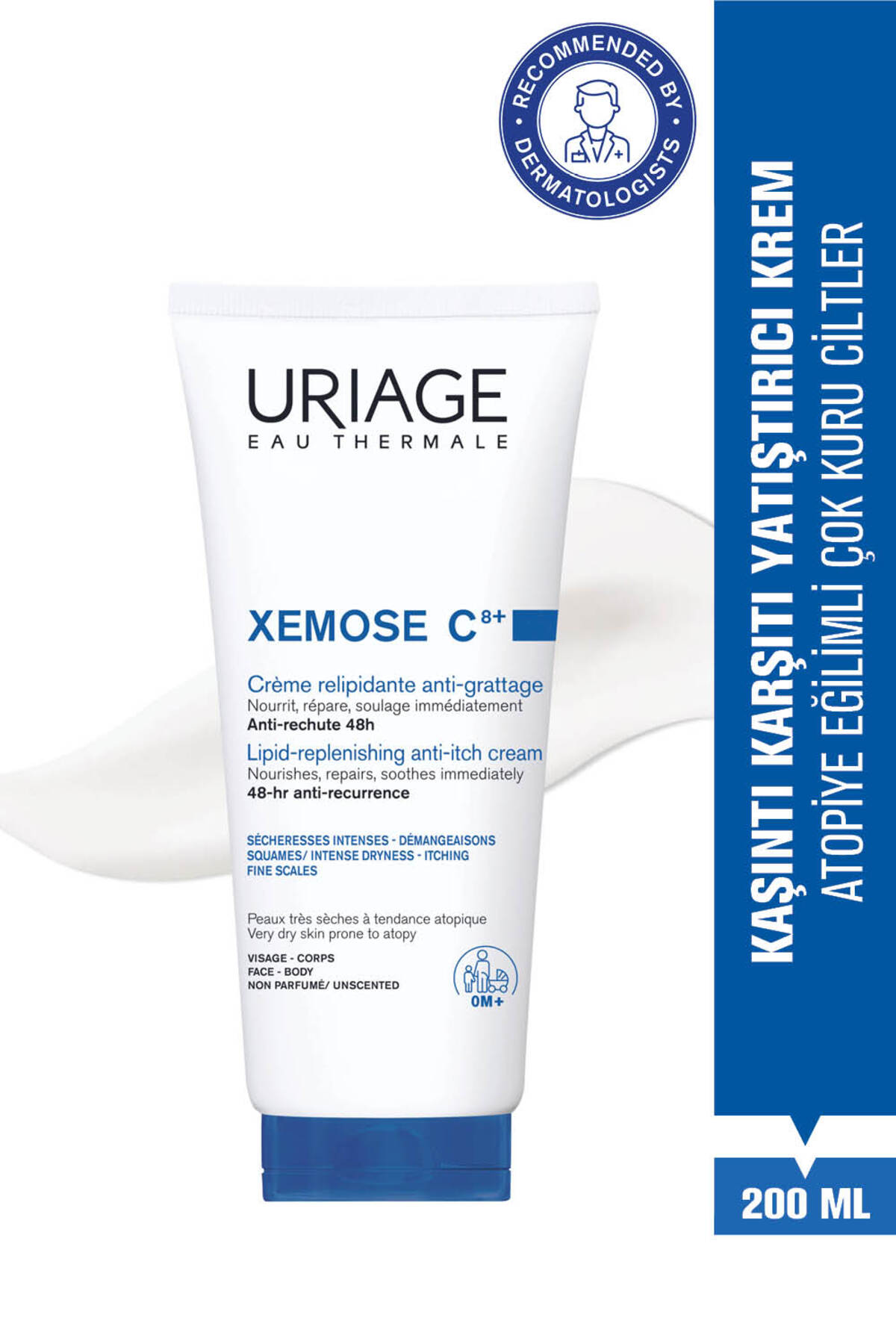 Uriage XEMOSE C8+ Atopiye Eğilimli ve Çok Kuru Ciltler İçin Kaşıntı Karşıtı Yatıştırıcı Krem 200 ml