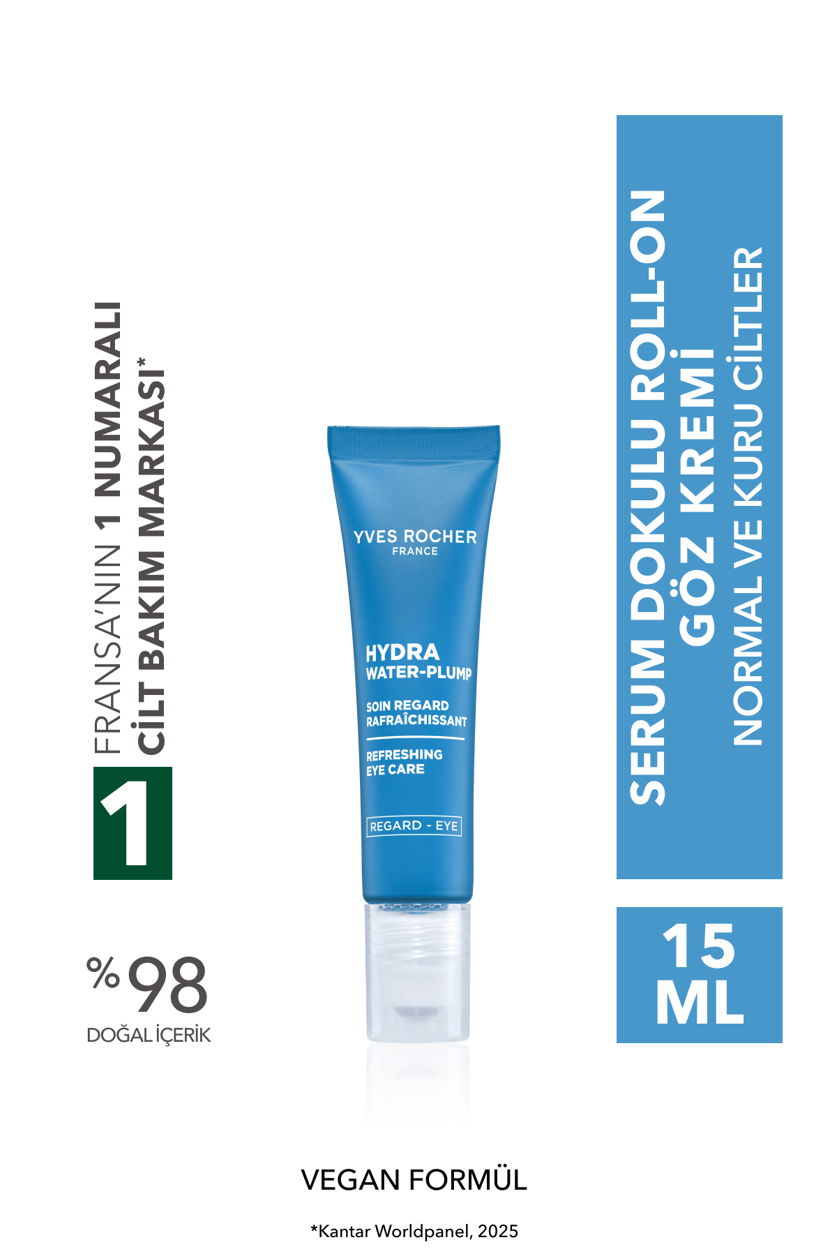 Yves Rocher Serum Doku Göz Kremi-Hyaluronik Asit, At Kestanesi-HydraWaterPlump Nemlendirici Botanik Kompleks 15M