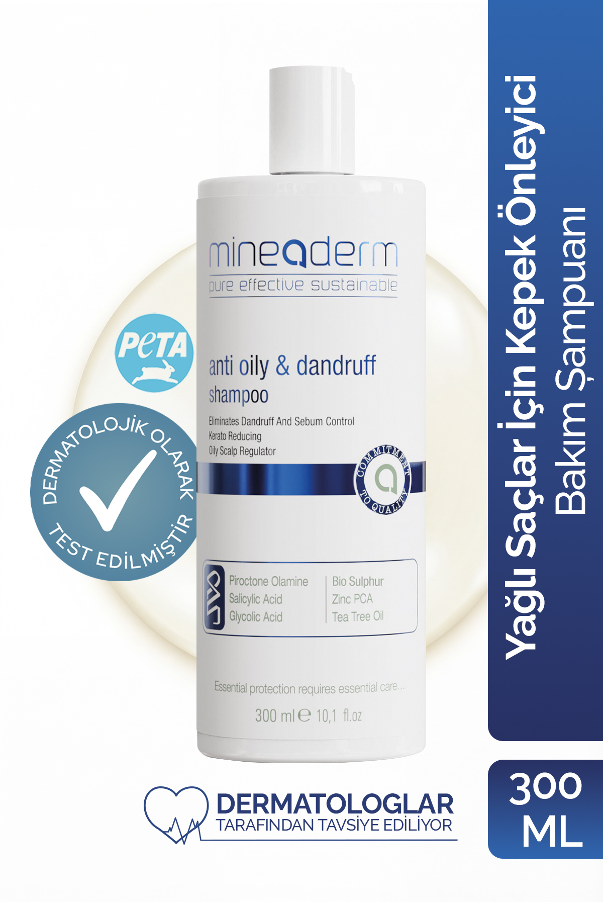 mineaderm Yağlı Saçlar İçin Kepek Önleyici Bakım Șampuanı /Anti Oily Dandruff Shampoo