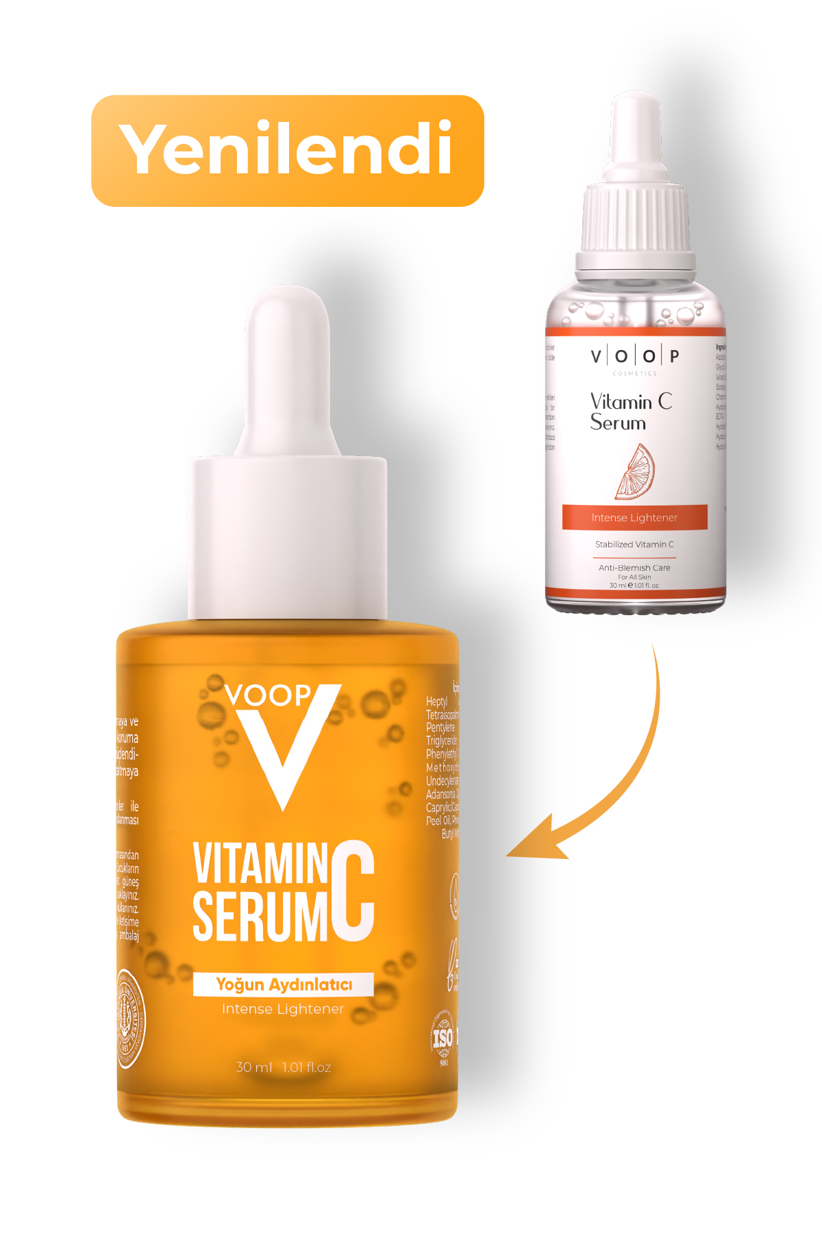 VOOP Yoğun Aydınlatıcı Ve Leke Karşıtı Vitamin C Serumu - 30 ml | %10 Vitamin C Içeriği Ile Etkili Bakım