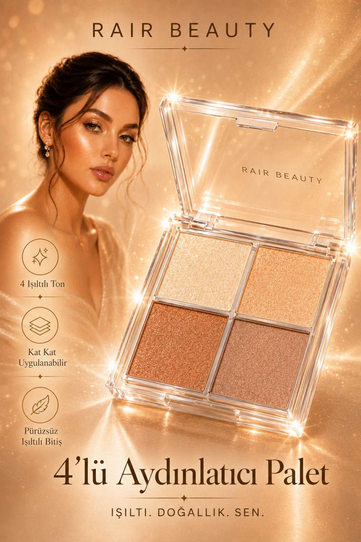 RAİR BEAUTY 4'lü Highlighter- 4'lü Aydınlatıcı