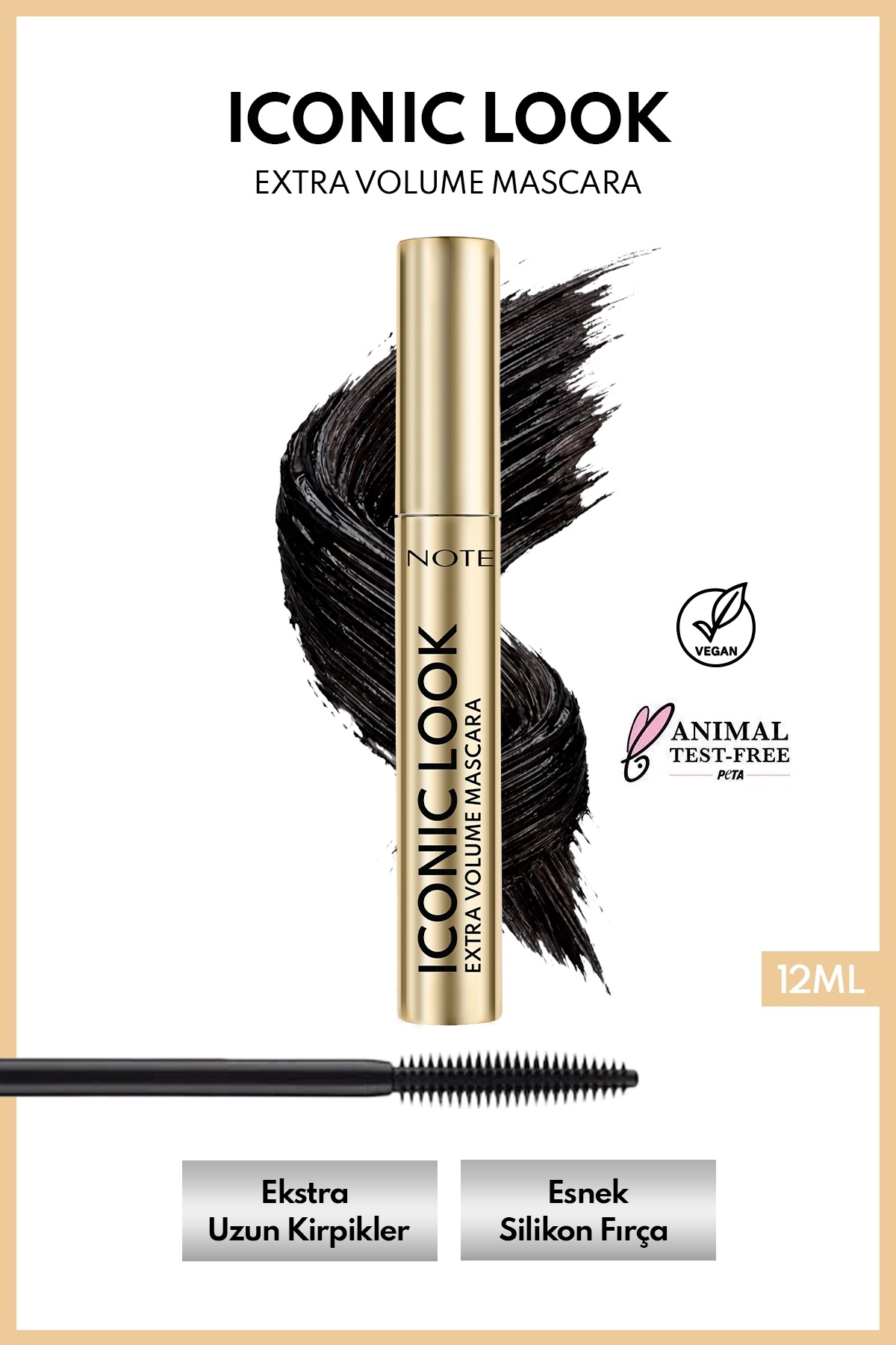 NOTE Iconic Look Mascara Yoğun Hacim Etkili Maskara - Siyah