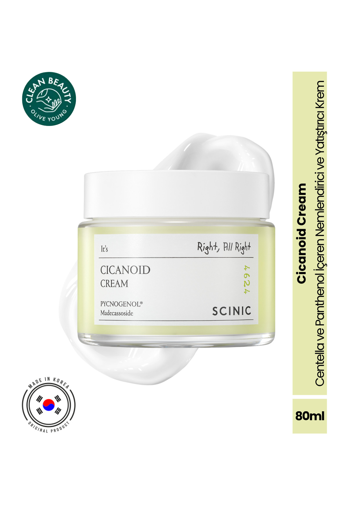 SCINIC Cicanoid Cream Cica & Panthenol ve Centella İçeren Yatıştırıcı Nemlendirici Krem 80ml