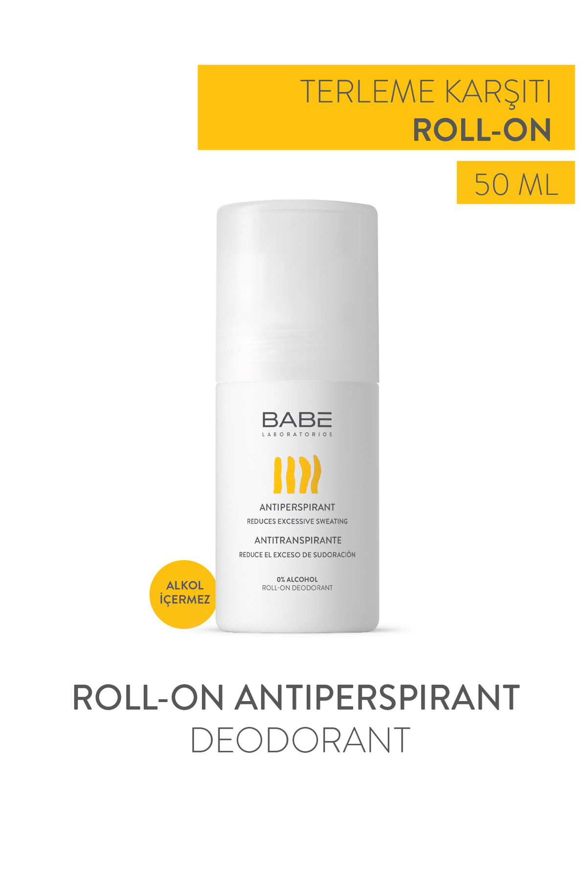 Babe Laboratorios Roll-On Antiperspirant Deodorant 50ml - Terleme Karşıtı Roll-On