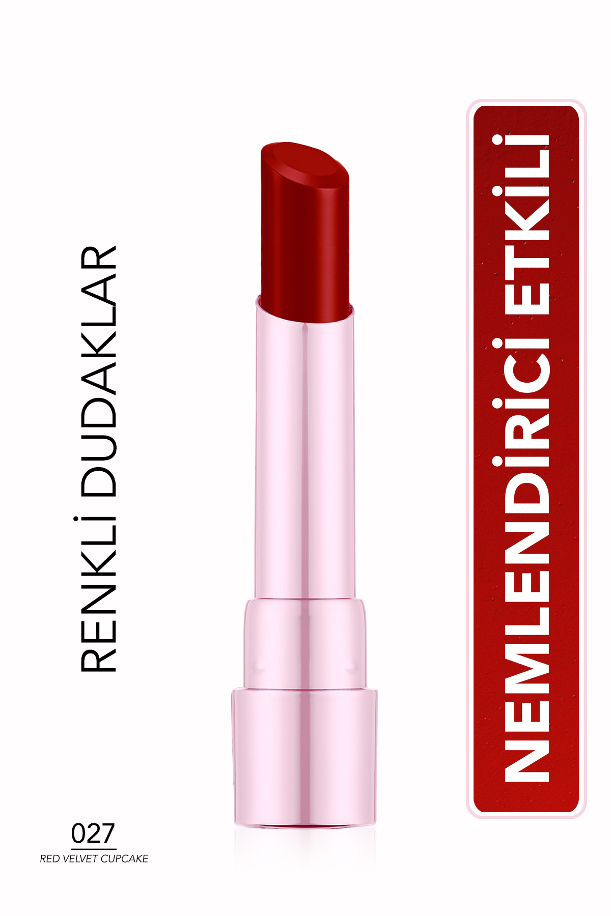 Flormar Sheer Up Sweet Escape Yarı Transparan & Parlak Bitişli Nemlendirici Ruj - 027 RED VELVET CUPCAKE - 8682536121378