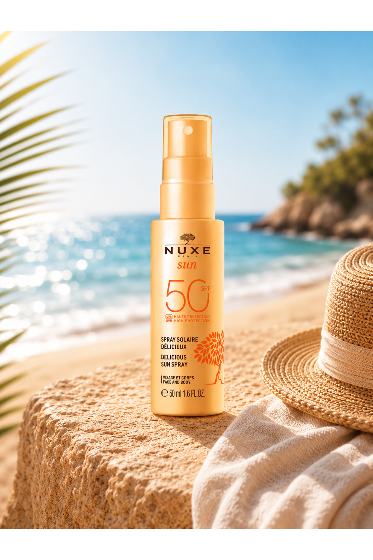 Nuxe Hücresel Yaslanmaya Karsı Koruma ve Işıltılı Cilt Sağlayan SPF 50+Güneş Koruyucu Yüz ve Vücut Sütü 50mL