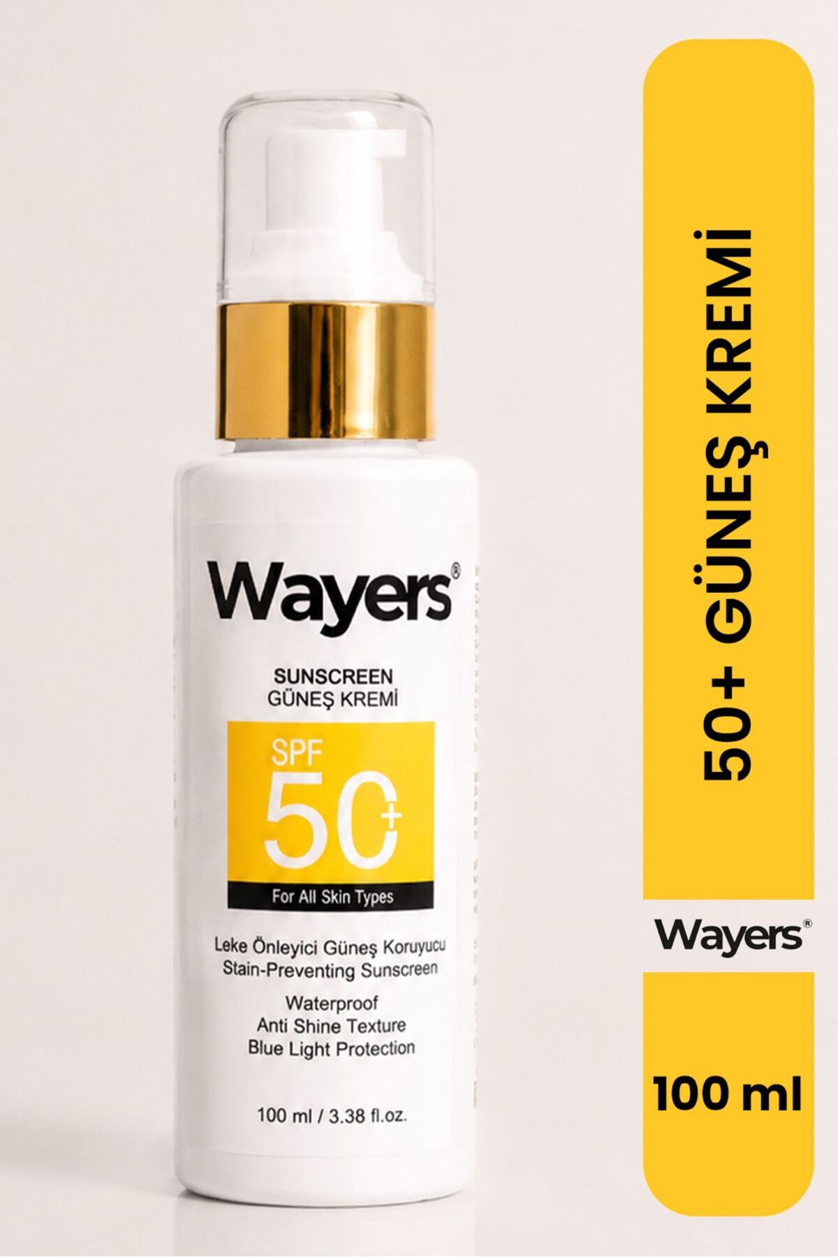 Wayers 50+ YÜKSEK KORUMA GÜNEŞ KREMİ