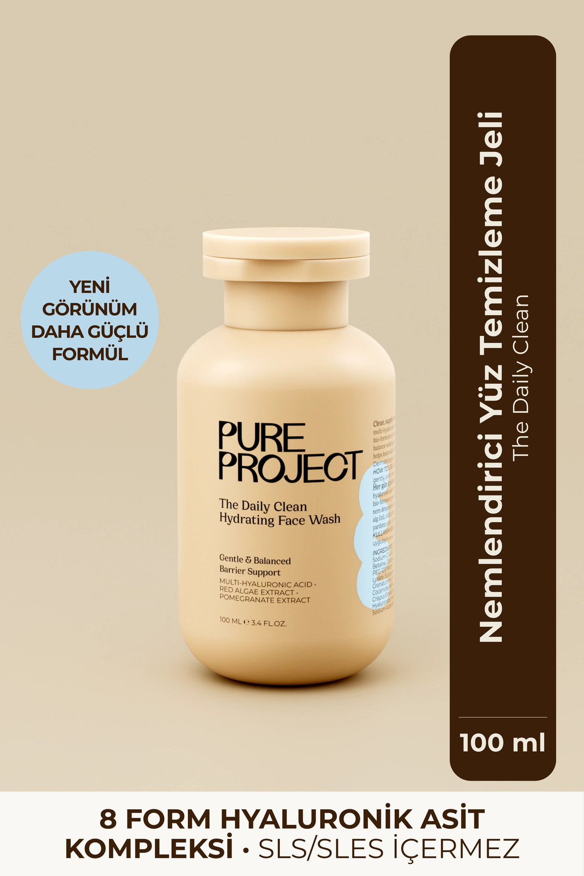 Pure Project Seyahat Boy Kokusuz Yüz Temizleme Jeli 80 ml | Nazik Temizleme & Hassas Ciltlere Uygun