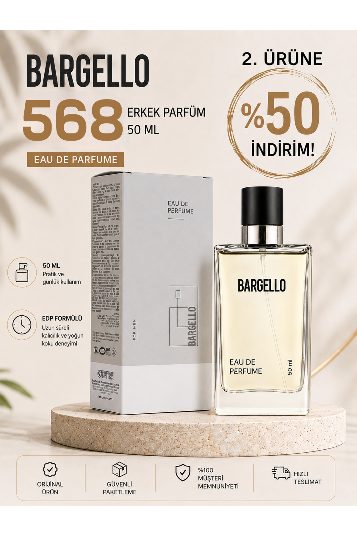 Bargello ERKEK PARFÜM 568 FLORAL 50 ML EDP 8691841304535