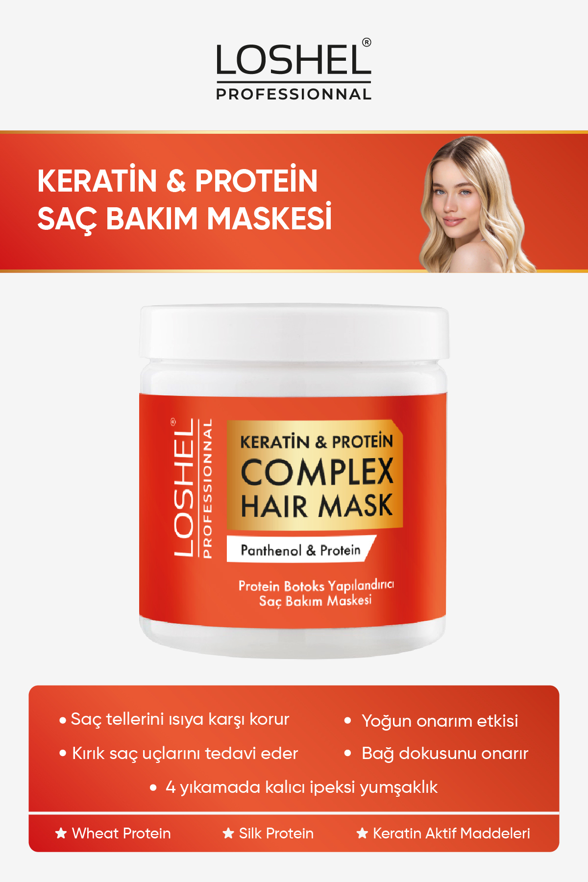 LOSHEL saç bakım maskesi Collagen comlex