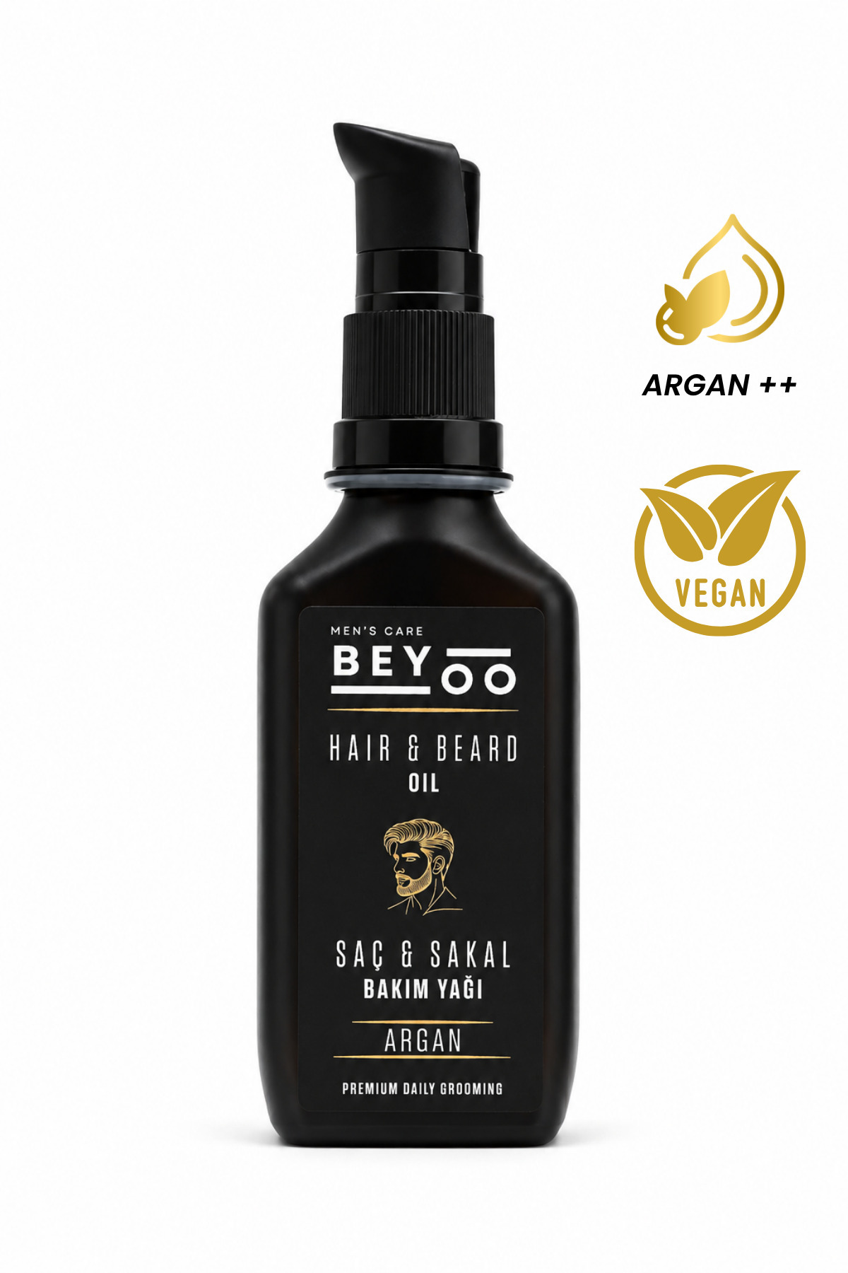 Beyoo Argan Özlü Saç ve Sakal Yağı / Serumu 50 ml – Besleyici ve Parlaklık Etkili Bakım Yağı