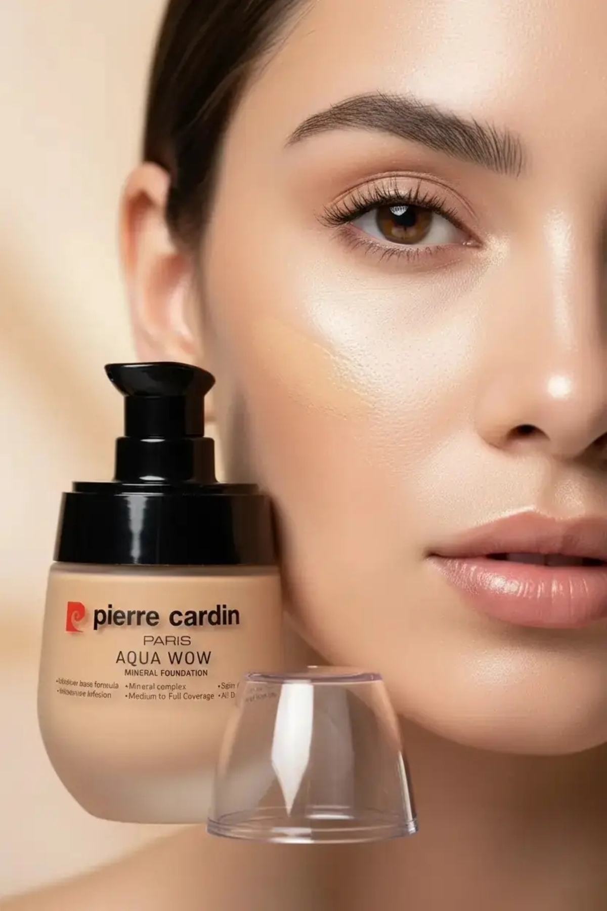 Pierre Cardin Aqua Wow Mineralli Su Bazlı Fondöten – Ivory Skin With Warm Yellow