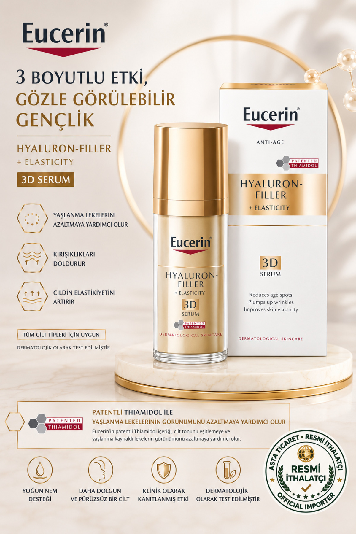 Eucerin Hyaluron-Filler + Elasticity 3D Yüz Serumu 30 ml