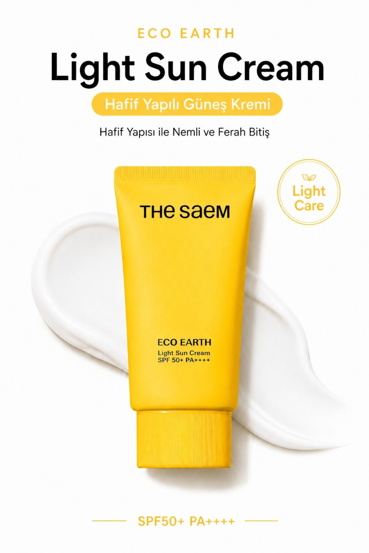 THE SAEM Eco Earth Light Sun Cream SPF 50+ ve PA++++ 50 g Güneş Koruyucu Krem