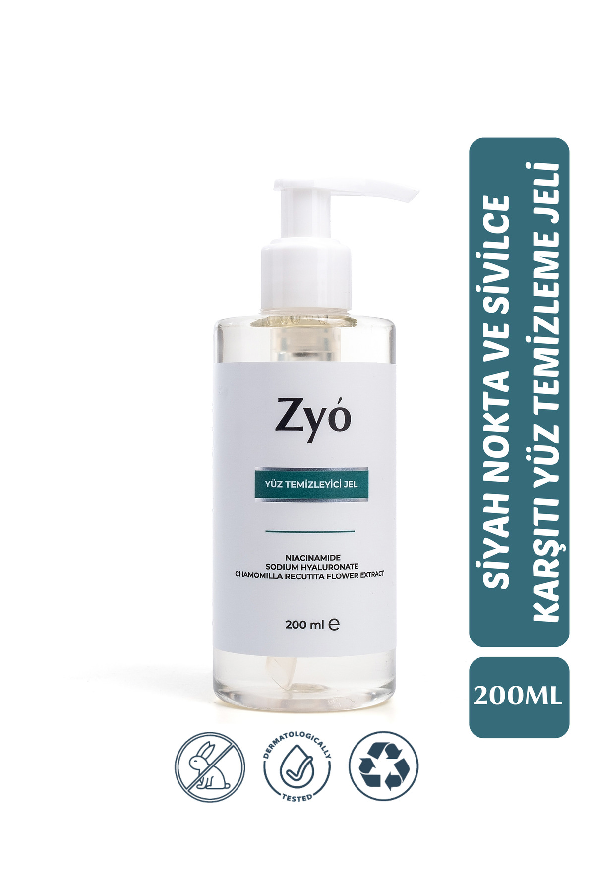 Zyo Yağlı Ve Karma Cilt Tipleri İçin Bariyer Onarıcı Nemlendirici Etkili Yüz Temizleme Jeli 200 ml