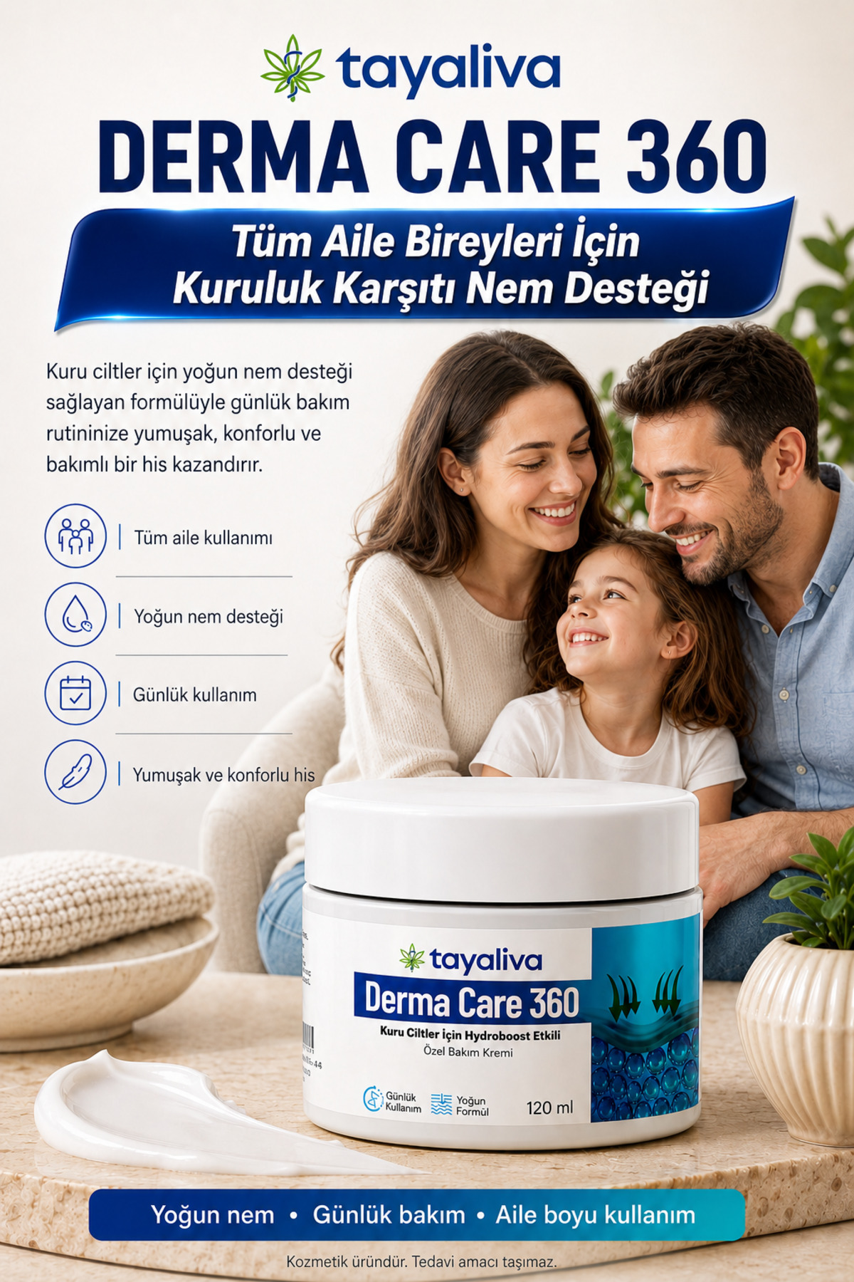 Tayaliva Derma Care 360 – Kuruluk, Pullanma ve Hassas Görünüme Karşı Yoğun Bakım Kremi