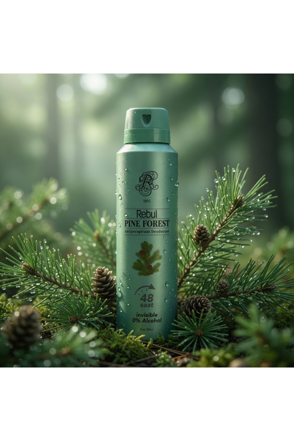Rebul Pine Forest Erkek Sprey Deodorant 150 ml - 48 Saat Etkili, Alkol, Tam Koruma