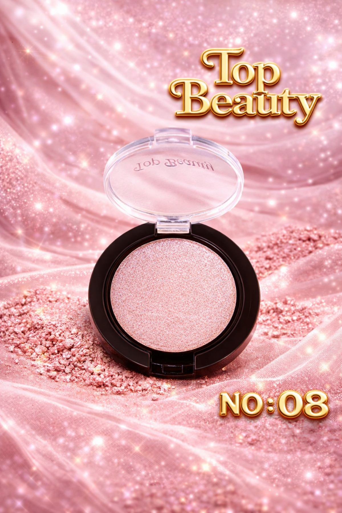 Top beauty Işıltılı Tekli Göz Farı – Açık Pembe No:08 (Eyeshadow)