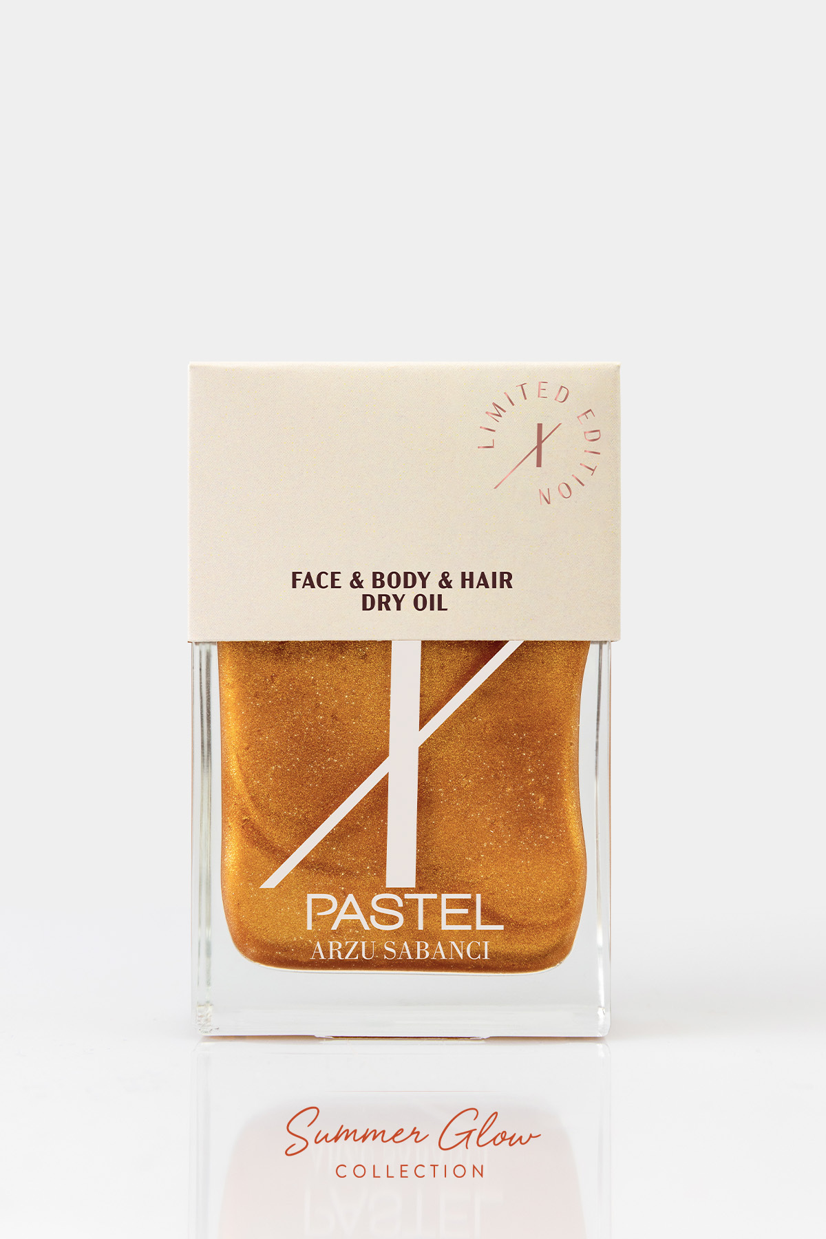 Pastel X Arzu Sabancı Summer Glow Kuru Yağ | Yüz Vücut Saç Dry Oil | Limitli Edisyon Işıltılı Bakım Yağı