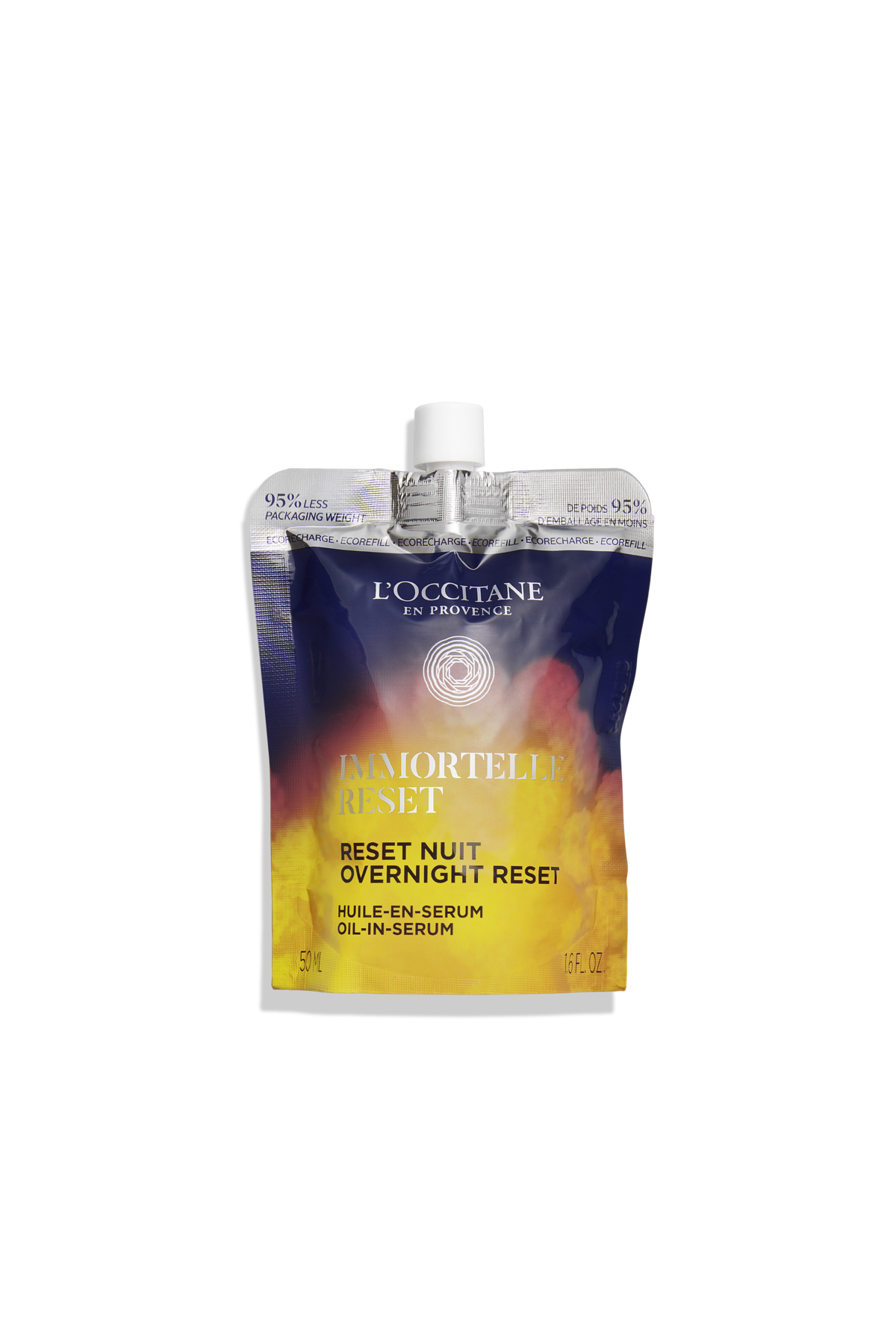 L'Occitane Immortelle Reset Yenileyici Gece Serumu Eko Yedek (Refill), Ölmezotu Yağı İçeren, 50 ml