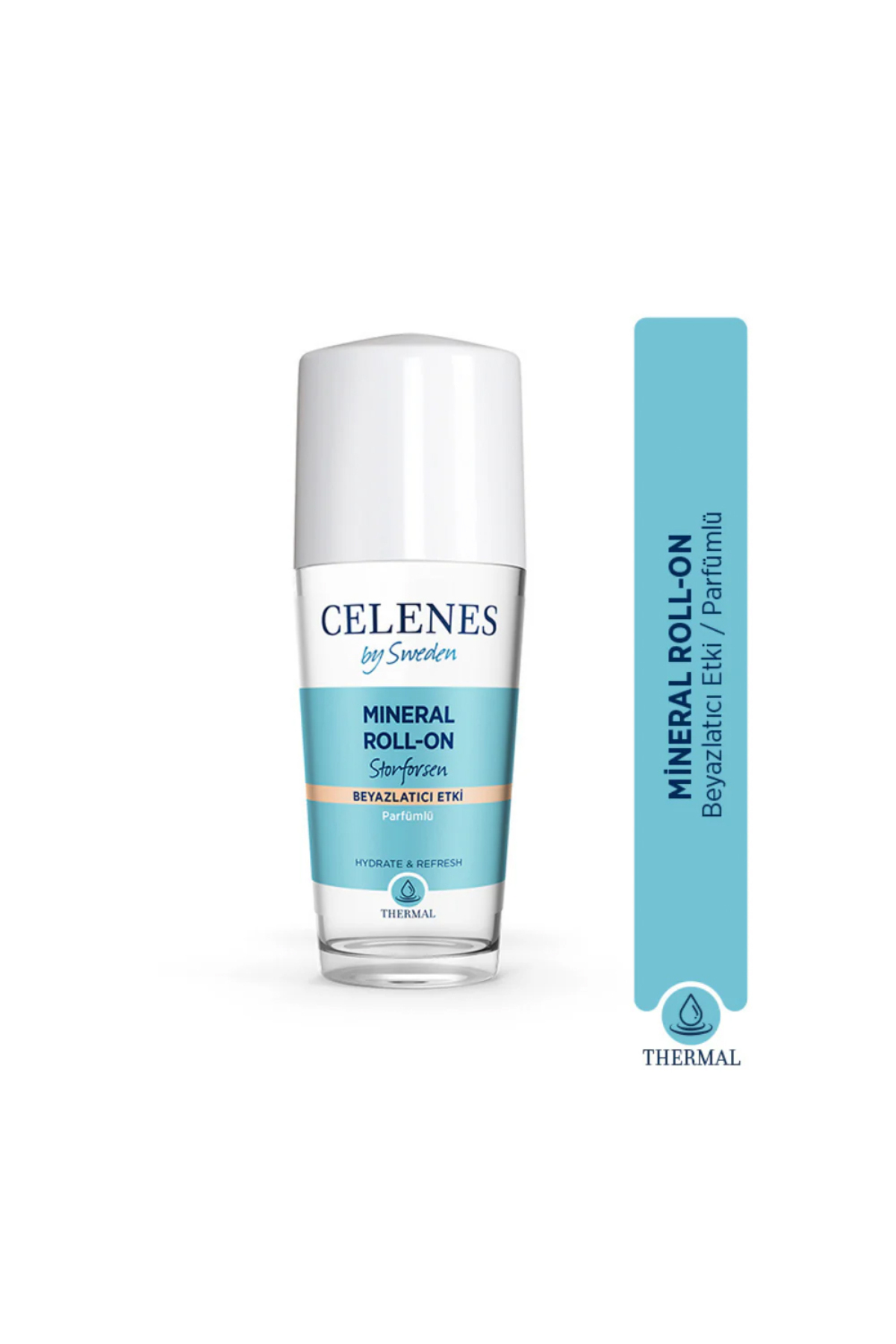 Celenes Alüminyum İçermeyen Beyazlatıcı Etkili Doğal Thermal Roll On ve Deodorant - Storforsen 75 ml