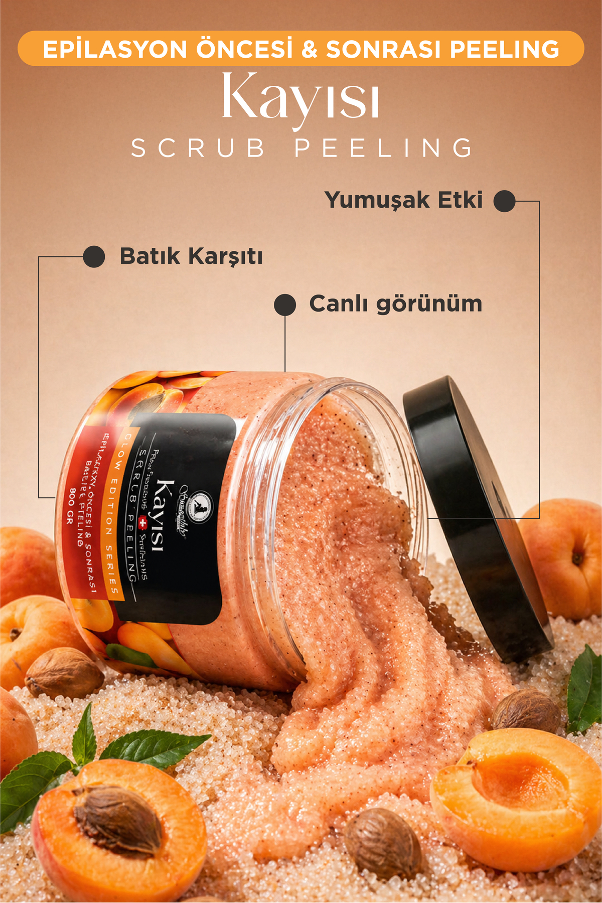 Smoothly Kayısı Aromalı Peeling - Batık Karşıtı Ve Nem Bombası Vücut Peelingi