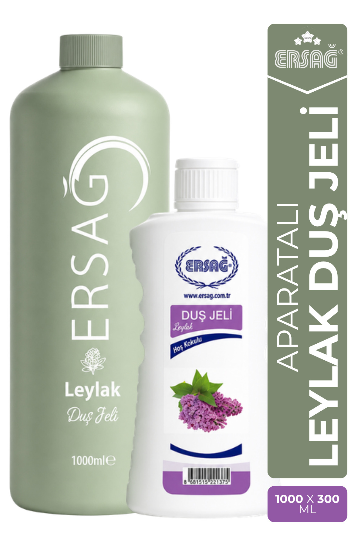 Ersağ Aparatlı Duş Jeli Leylak 1000 ML