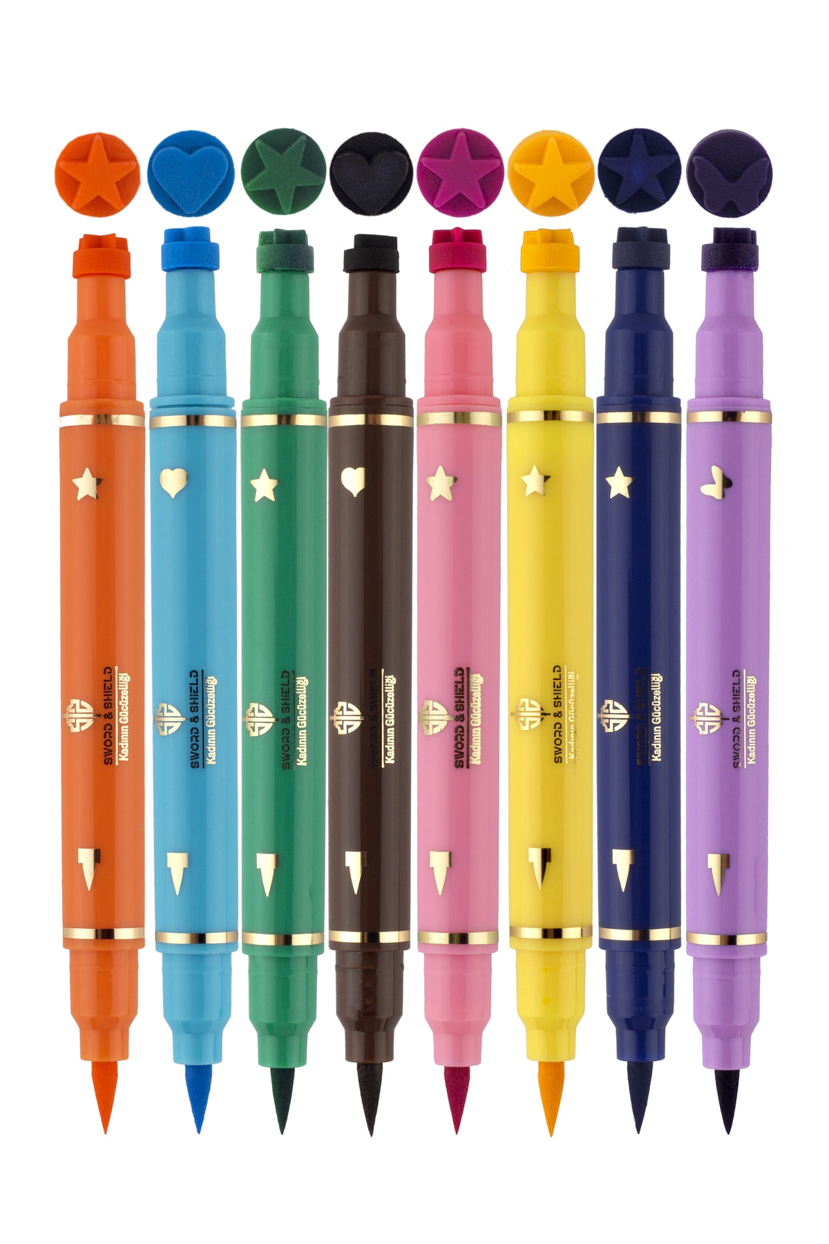 Sword & Shield S&s 8 Renkli Çift Taraflı Neon Pen Eyeliner Seti