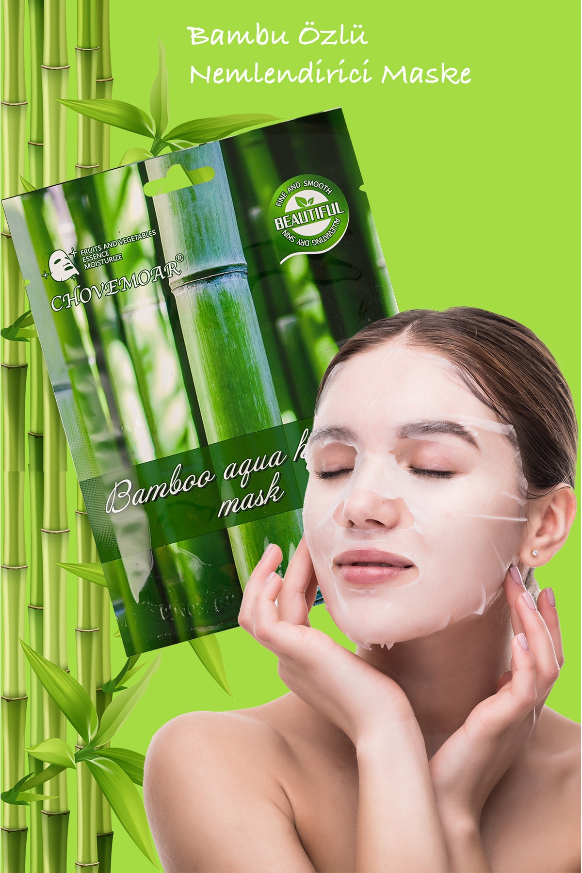 xolo Bambu Öz Yaprağı Yüz Maskesi Bamboo Aqua Hydration Mask Bambusa Vulgaris XLM92
