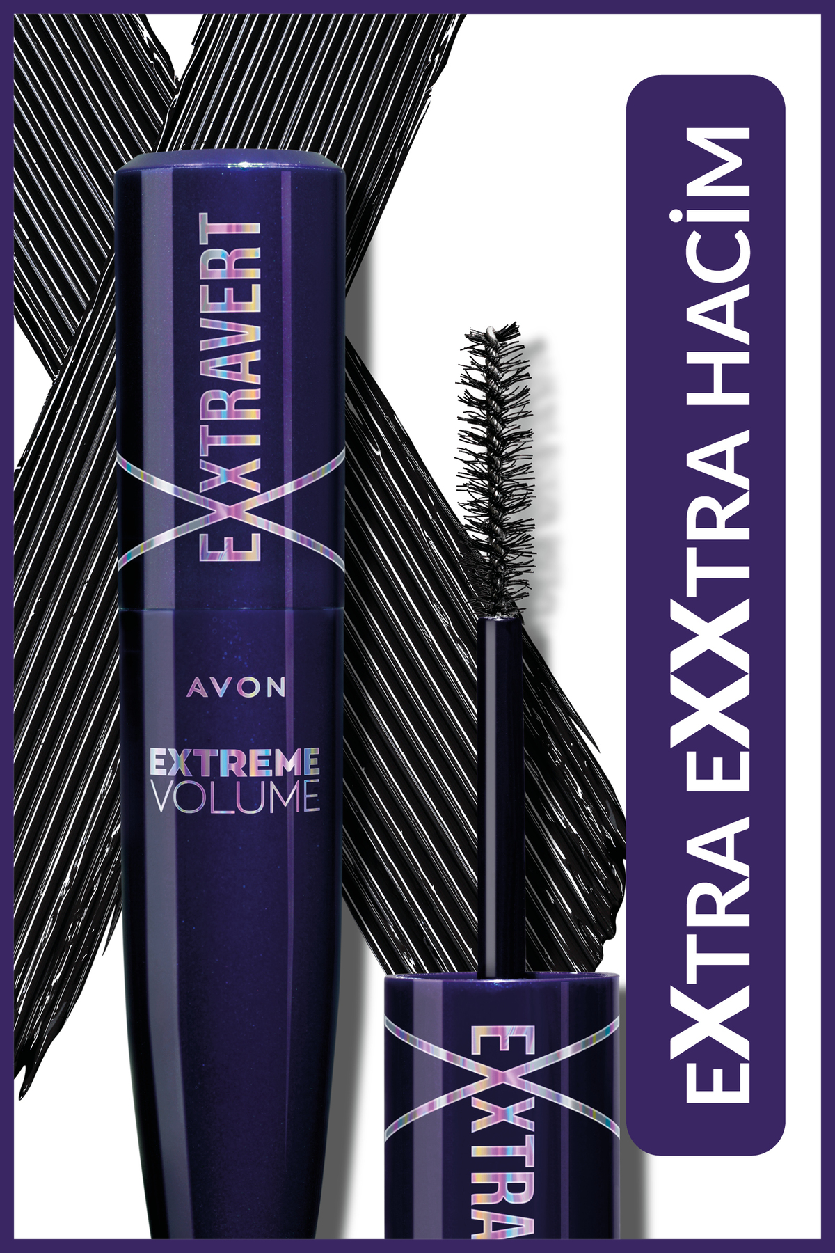 AVON Exxtravert Ekstra Hacim Veren Maskara 9 Ml. Blackest Black