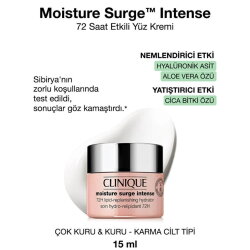 Clinique Moisture Surge Intense 72 Saat Nem Koruma Teknolojili Nemlendirici 15 ml