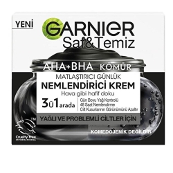 Garnier Saf ve Temiz Aha Bha Kömür Nemlendirici Krem 50ml