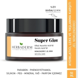 Herbaderm Super Glow Aydınlatıcı Leke Karşıtı Nemlendirici Jel Krem 50ml