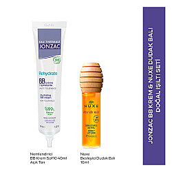 Jonzac BB Krem Açık Ton & Nuxe Dudak Balı Doğal Işıltı Seti