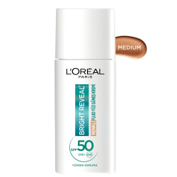 Loreal Paris Bright Reveal Spf50 Koyu Leke Karşıtı Renkli Fluid Günlük Yüz Güneş Kremi 50ml - Medium