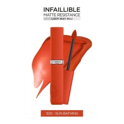Loreal Paris Infaillible Matte Resistance Likit Mat Ruj 300 Sun Bathing