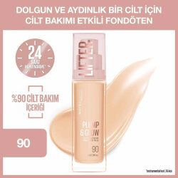 Maybelline New York Lifter Niasinamid ve Hyalüronik Asit İçeren Aydınlatıcı Fondöten 90