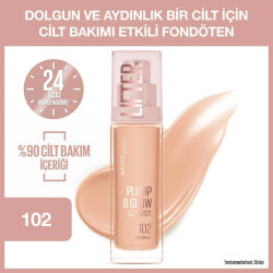 Maybelline New York Lifter Niasinamid ve Hyalüronik Asit İçeren Aydınlatıcı Fondöten 102