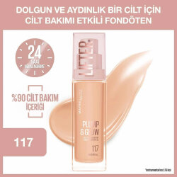 Maybelline New York Lifter Niasinamid ve Hyalüronik Asit İçeren Aydınlatıcı Fondöten 117